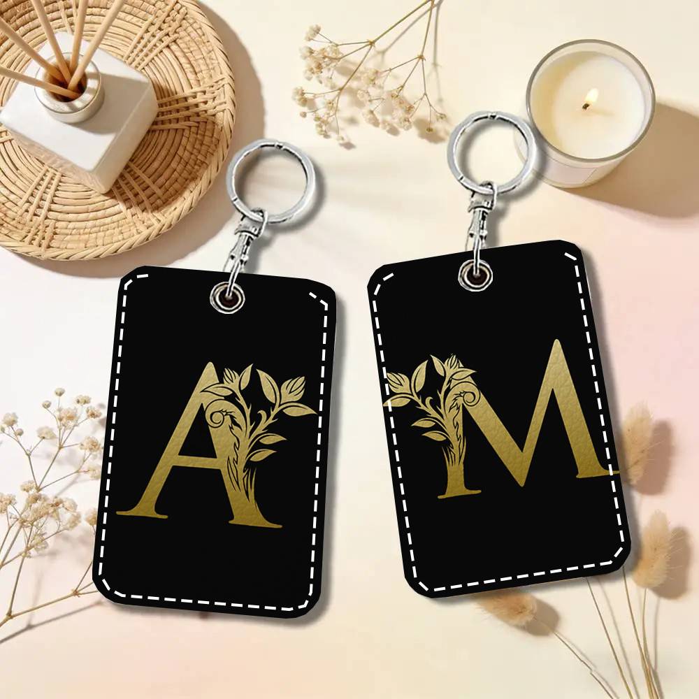 Letter Monogram Card Case Keyc - Monogram Keychain Leather ulasan dan harga