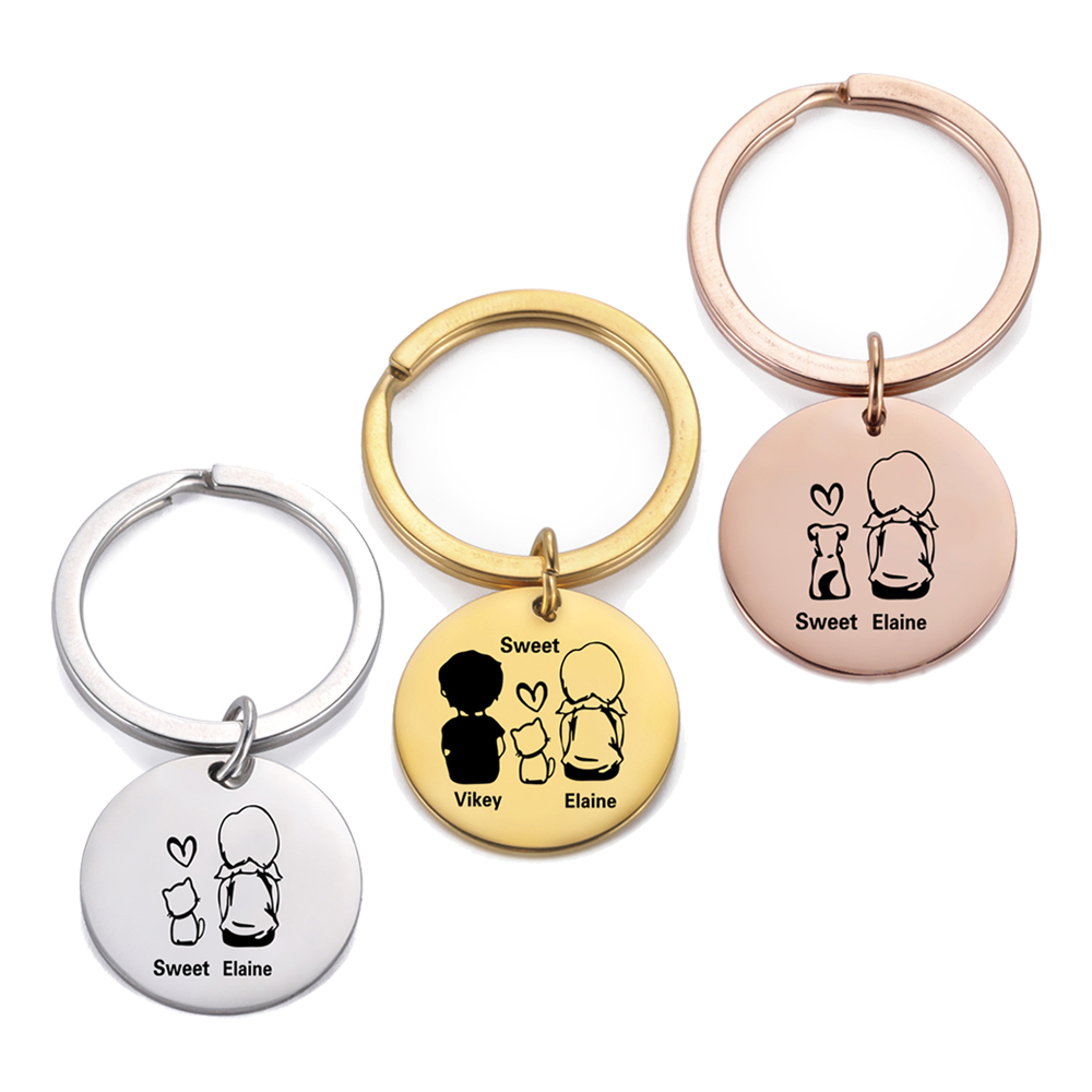 Family Personalized Keychain C - Initial Ring Custom ulasan dan harga