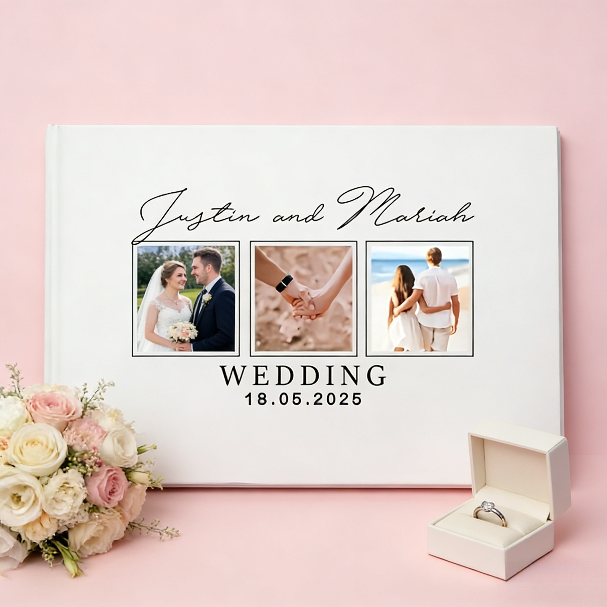 A Custom Wedding Guest Book -  - Custom Photo Book ulasan dan harga